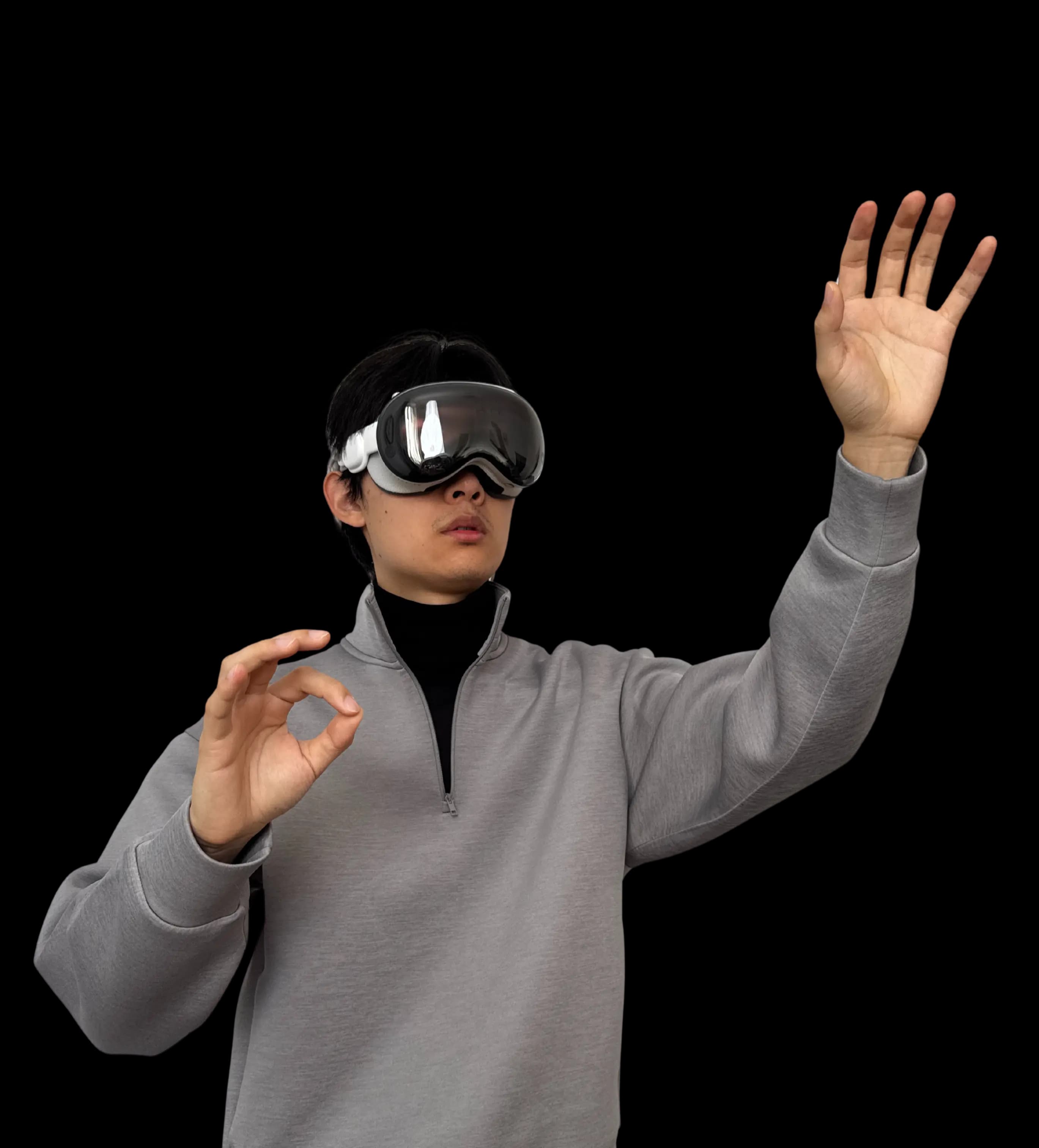 Brian exploring XR with immersive gestures.